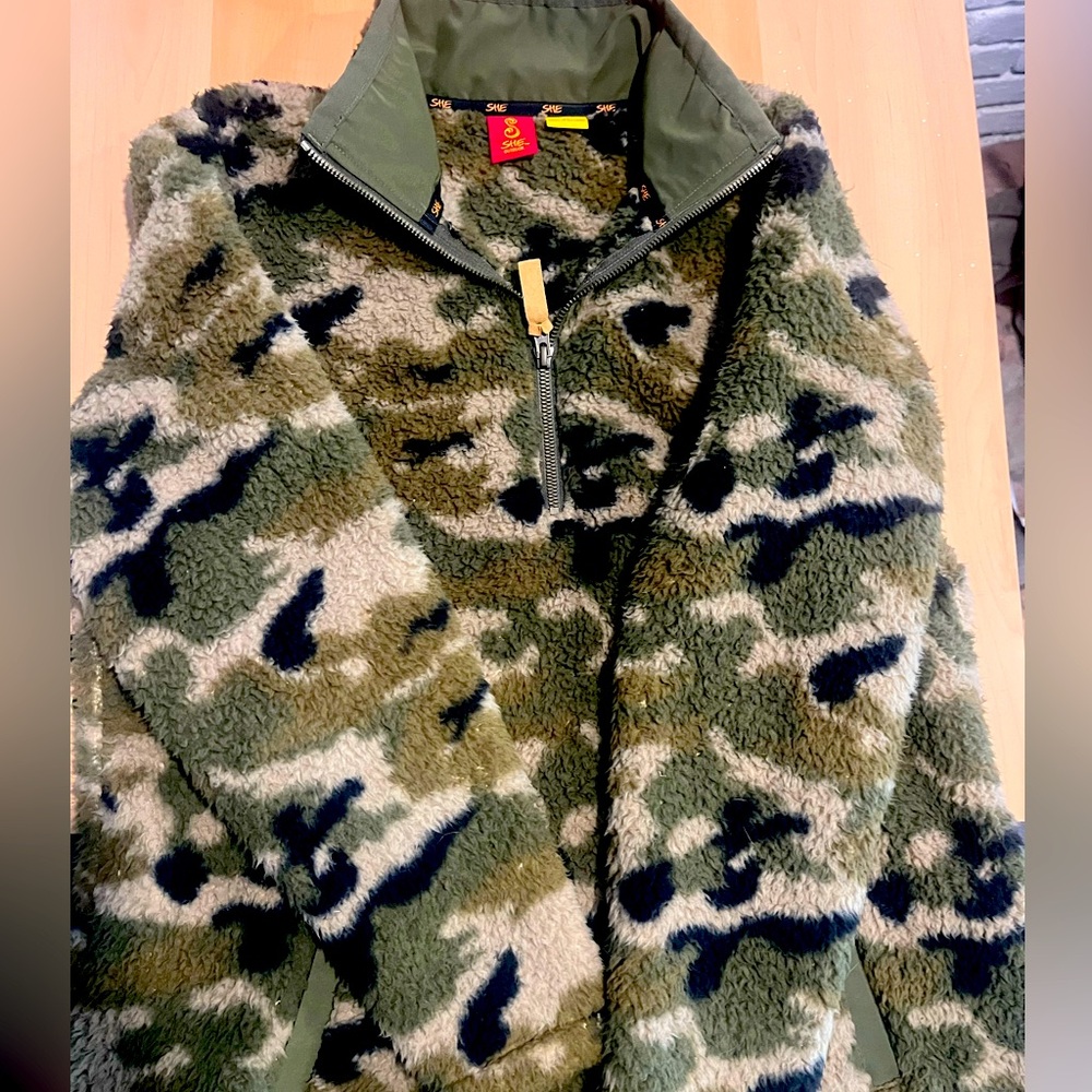 SHE Outdoor Sherpa-Fleece Long-Sleeve Pullover